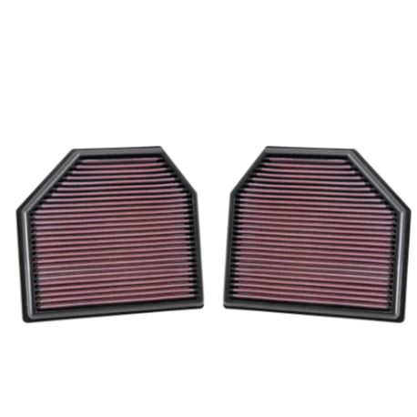 K&N 33-2488 High-Flow Washable Engine Air Filter Kit for BMW M5 M6 M3 M4 M2 Replacement Panel Filters (2 Pack)