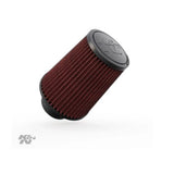 K&N RU-3550 High-Flow Original Universal Air Filter 3.5 Inch Reusable Washable Performance Engine Intake Filter Red