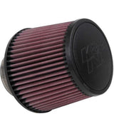 K&N RU-3570 High-Flow Original Universal Air Filter 3 Inch Reusable Washable Performance Engine Intake Filter Red