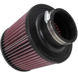 K&N RU-3570 High-Flow Original Universal Air Filter 3 Inch Reusable Washable Performance Engine Intake Filter Red