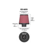 K&N RX-4870 X-Stream High-Flow Universal Air Filter Reusable Washable Clamp-On Performance Engine Intake Filter Red