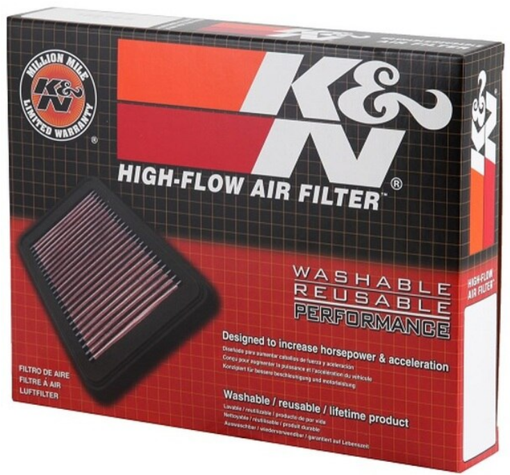 K&N 33-2422 high-flow panel air filter for Honda Fit Jazz City Brio