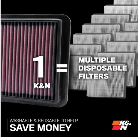 K&N HA-1122 air filter for Honda Navi 110 installation view