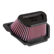K&N YA-1020 air filter for Yamaha YZF R1 998 installed view