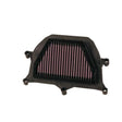 K&N YA-6006 air filter Yamaha YZF R6 599 installed view