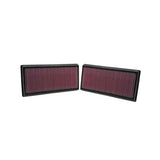 K&N 33-2446 2-pack air filter installed in Range Rover V8 engine bay