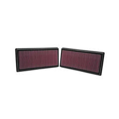 K&N 33-2446 2-pack air filter installed in Range Rover V8 engine bay