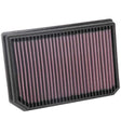 K&N 33-3133 air filter installed in Mercedes A250 2.0L turbo engine bay