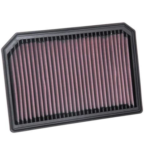K&N 33-3133 air filter installed in Mercedes A250 2.0L turbo engine bay