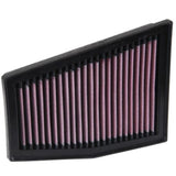 K&N 33-3031 High-Flow Washable Engine Air Filter for Audi RS5 RS4 4.2L V8 Left Side Airbox Performance Panel Filter