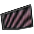 K&N 33-3032 High Flow Lifetime Washable Engine Air Filter for Audi RS5 RS4 4.2L V8 Right Side Airbox