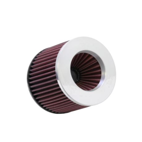 K&N RR-3003 High-Flow Universal Air Filter with Polished Aluminum Inverted Top 3 Inch Clamp-On Reusable Washable Engine Intake Filter