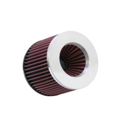 K&N RR-3003 High-Flow Universal Air Filter with Polished Aluminum Inverted Top 3 Inch Clamp-On Reusable Washable Engine Intake Filter