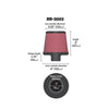 K&N RR-3003 High-Flow Universal Air Filter with Polished Aluminum Inverted Top 3 Inch Clamp-On Reusable Washable Engine Intake Filter
