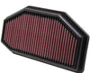K&N TB-1011 air filter Triumph Speed Triple 1050 installation view