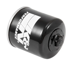 K&N KN-204-1 high-performance spin-on oil filter with 17mm Wrench-Off® hex nut and M20 x 1.5 thread for motorcycles and powersports vehicles
