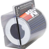 K&N RG-1001BL universal clamp-on round tapered high-flow air filter performance cotton gauze intake filter blue