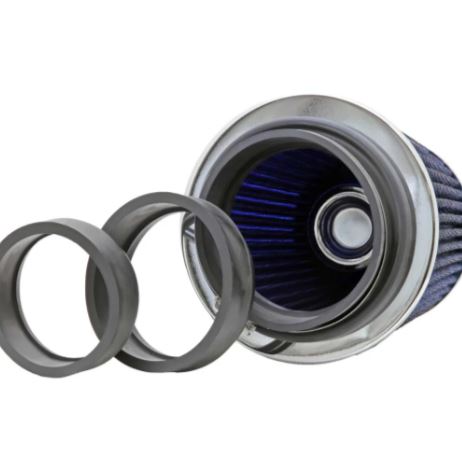 K&N RG-1001BL universal clamp-on round tapered high-flow air filter performance cotton gauze intake filter blue