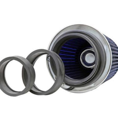 K&N RG-1001BL universal clamp-on round tapered high-flow air filter performance cotton gauze intake filter blue