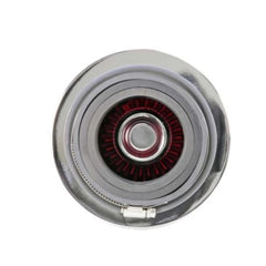 K&N RG-1001RD red universal clamp-on round tapered high-flow air filter performance cotton gauze intake filter chrome top