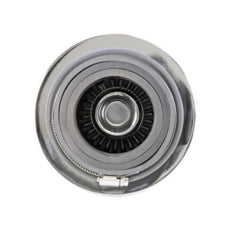 K&N RG-1001WT white universal clamp-on round tapered high-flow air filter performance cotton gauze intake filter chrome top