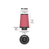 K&N RC-1060 universal high-flow air filter close-up
