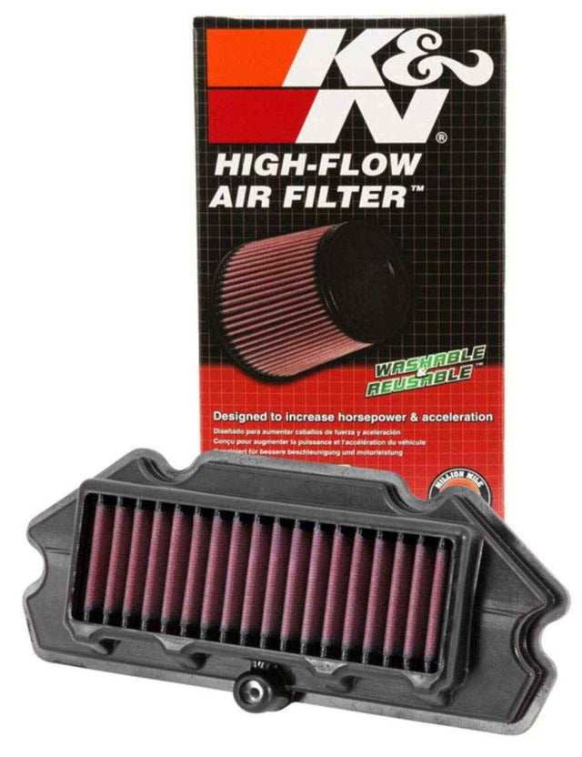K&N KA-6512 High Flow Washable Reusable Air Filter for Kawasaki Ninja 650 EX650 ER6N ER6F Performance Motorcycle Air Filter
