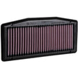 K&N TB-7617 high-flow washable air filter for Triumph Street Triple 765 R RS S performance upgrade
