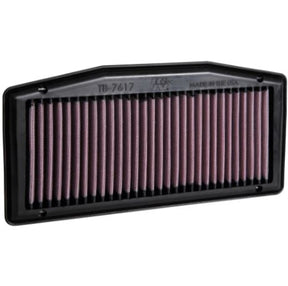 K&N TB-7617 high-flow washable air filter for Triumph Street Triple 765 R RS S performance upgrade