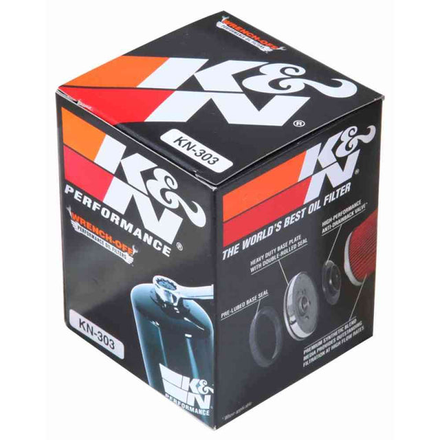 K&N KN-303 Kawasaki Ninja 300 high flow cartridge oil filter premium performance engine protection filter