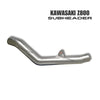 Barrel stainless steel decat link pipe for Kawasaki Z800 performance exhaust system