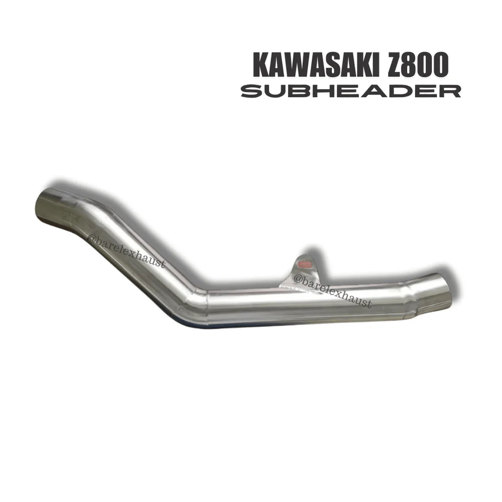 Barrel stainless steel decat link pipe for Kawasaki Z800 performance exhaust system