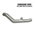 Barrel stainless steel decat link pipe for Kawasaki Z800 performance exhaust system