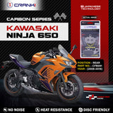 CRANK1 CFB291 carbon rear brake pads for Kawasaki Ninja 650 2006-2016