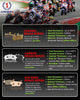CRANK1 CFB291 carbon rear brake pads for Kawasaki Ninja 650 2006-2016