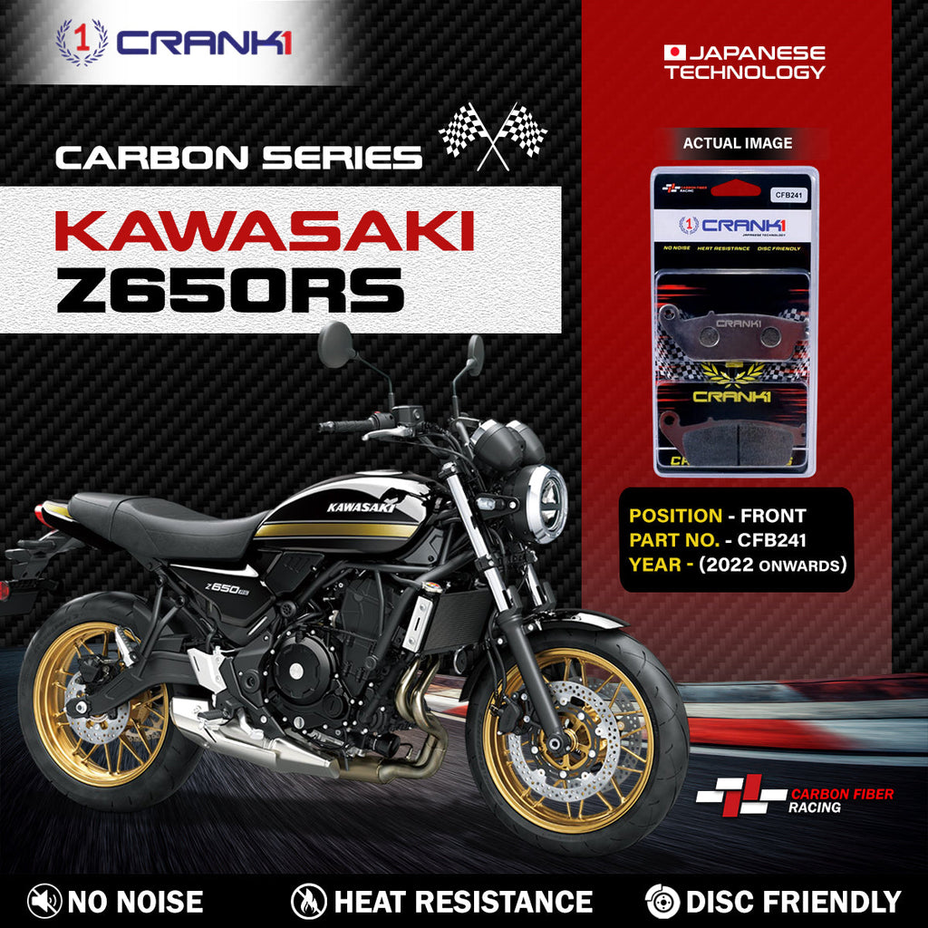 CRANK1 CFB241 carbon front brake pads for Kawasaki Z650RS 2022 onwards