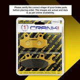 CRANK1 Ceramic Rear Brake Pads CRM052/4 for Kawasaki Ninja 300 HH Rated Motorcycle Disc Brake Pads