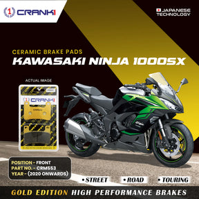 CRANK1 CRM553 ceramic front brake pads for Kawasaki Ninja 1000SX 2020 onwards