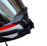 Korda Sonic helmet chin mount installed for GoPro POV riding footage