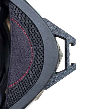 Korda Sonic helmet chin mount installed for GoPro POV riding footage