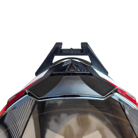 Korda Sonic helmet chin mount installed for GoPro POV riding footage