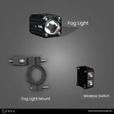 ZANA Fog Light ZFL-20 Universal LED Motorcycle Fog Lights with Dual Colour Beam, CNC Aluminium Body and IP68 Waterproof Design | Legendary Custom