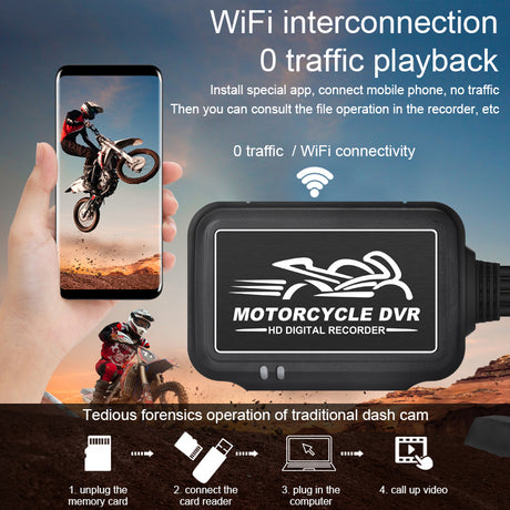 LBC MOTO SE3 motorcycle dash cam dual camera setup