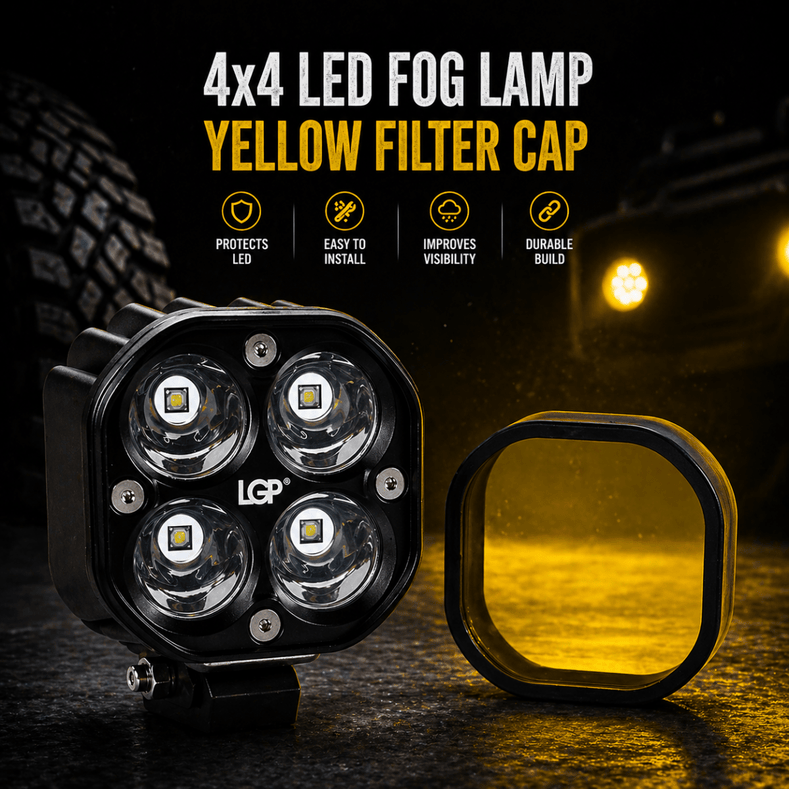 LGP yellow filter cap for 4x4 LED fog light pack of 2

