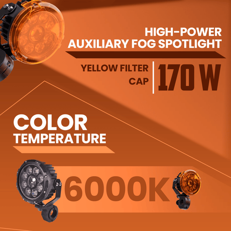 LGP DK-90S 170W LED spotlight pair for bike and car
