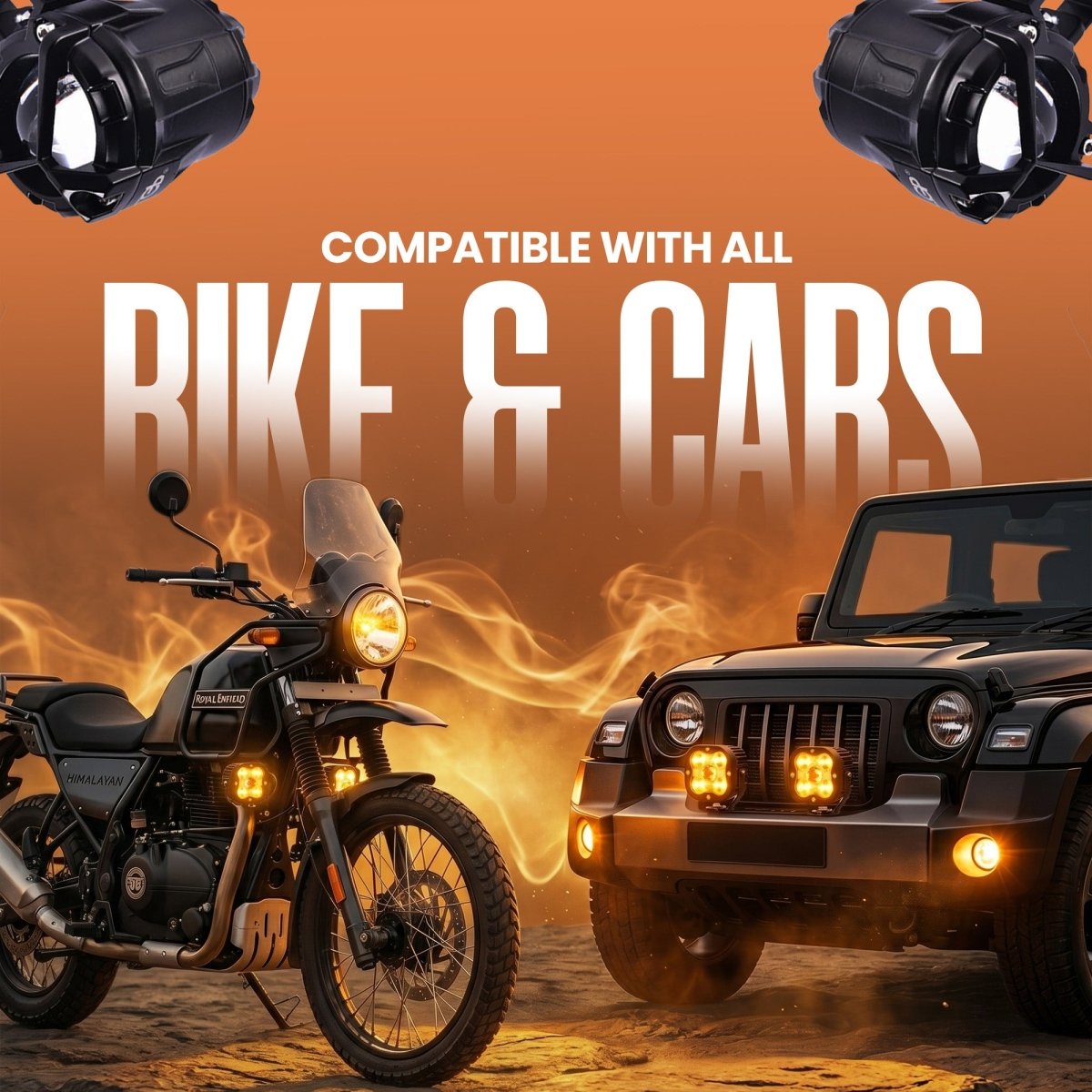LGP DK350 LED Fog Lamp Pair for Motorcycle