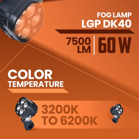 LGP DK40 LED fog lamp pair for bike and car


