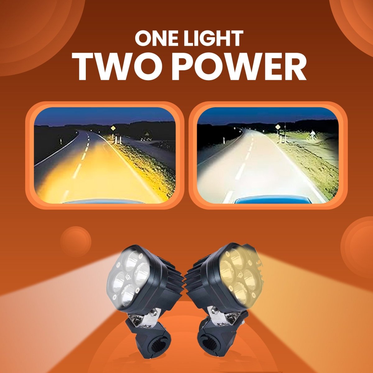 LGP DK40 LED fog lamp pair for bike and car

