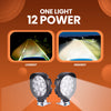 LGP 12 LED fog lamp installed on motorcycle front view