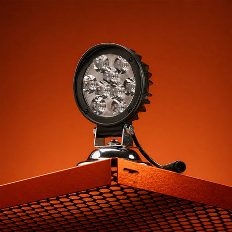 LGP 9 LED fog lamp installed on motorcycle front view